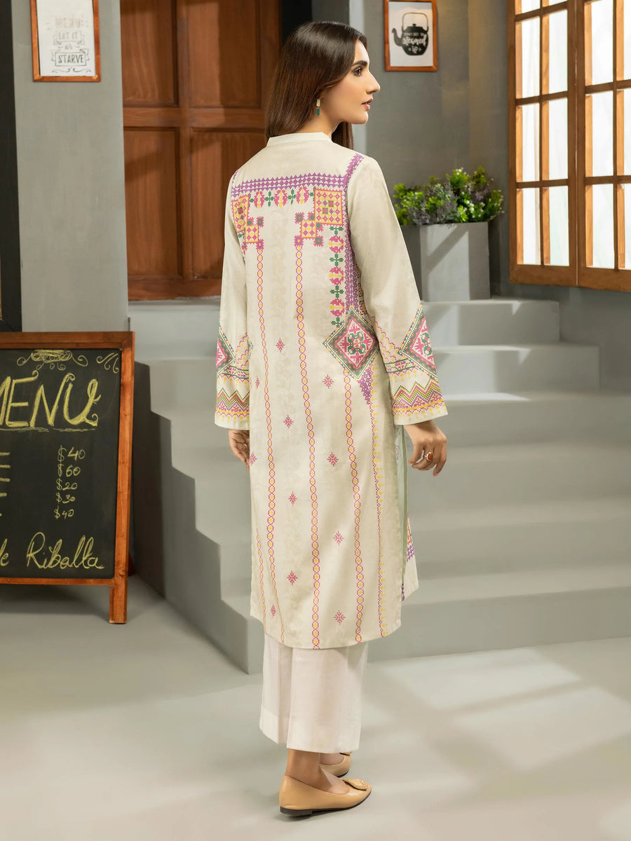 LimeLight Winter Unstitched Printed Khaddar 1Pc Shirt U2512 White