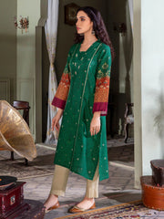 LimeLight Winter Unstitched Printed Khaddar 1Pc Shirt U2513 Green