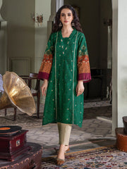 LimeLight Winter Unstitched Printed Khaddar 1Pc Shirt U2513 Green