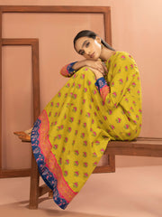 LimeLight Winter Unstitched Printed Khaddar 1Pc Shirt U2517 Olive Green