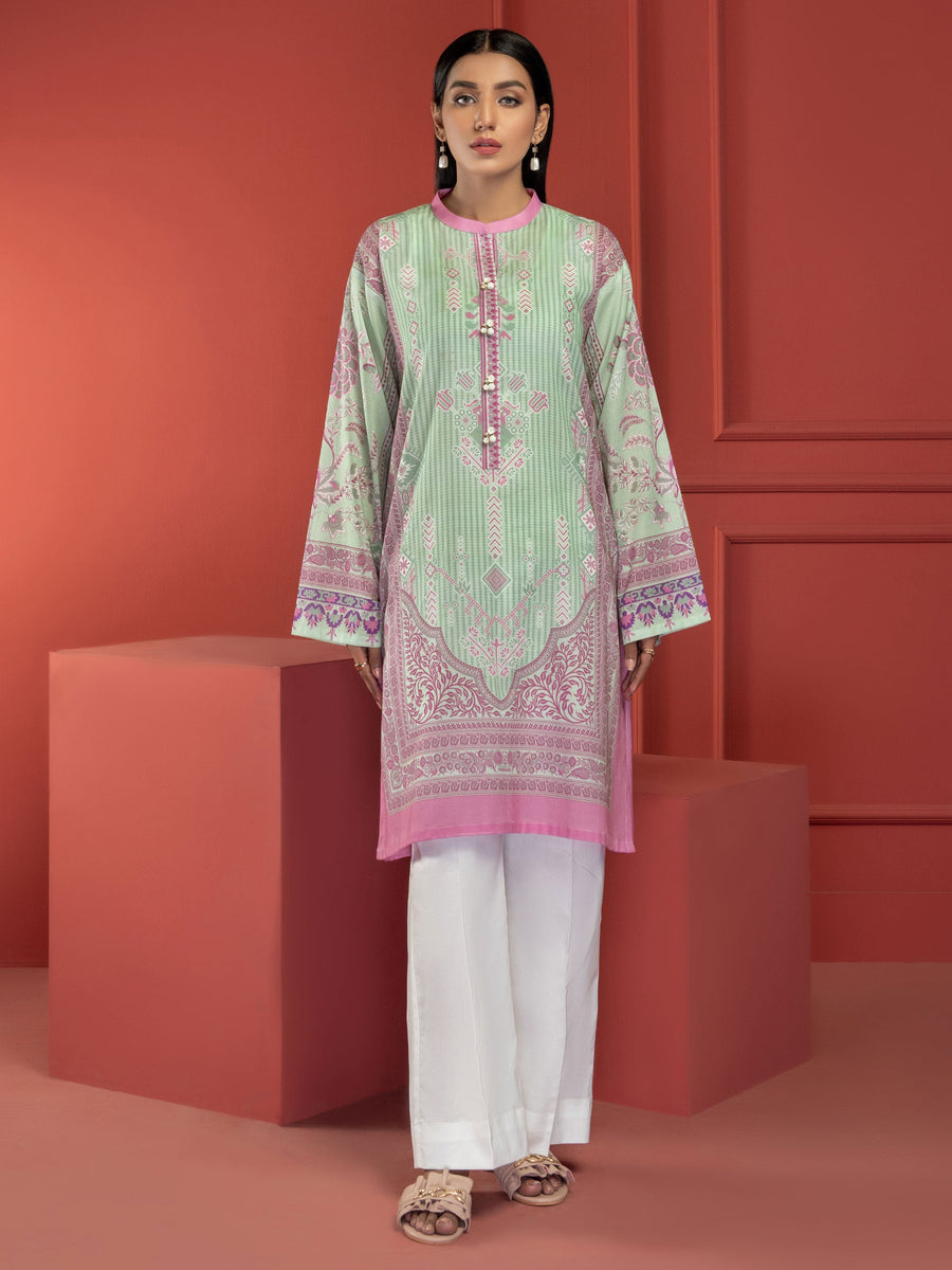 LimeLight Summer Unstitched Printed Lawn 1 Piece Shirt U2524 Mint