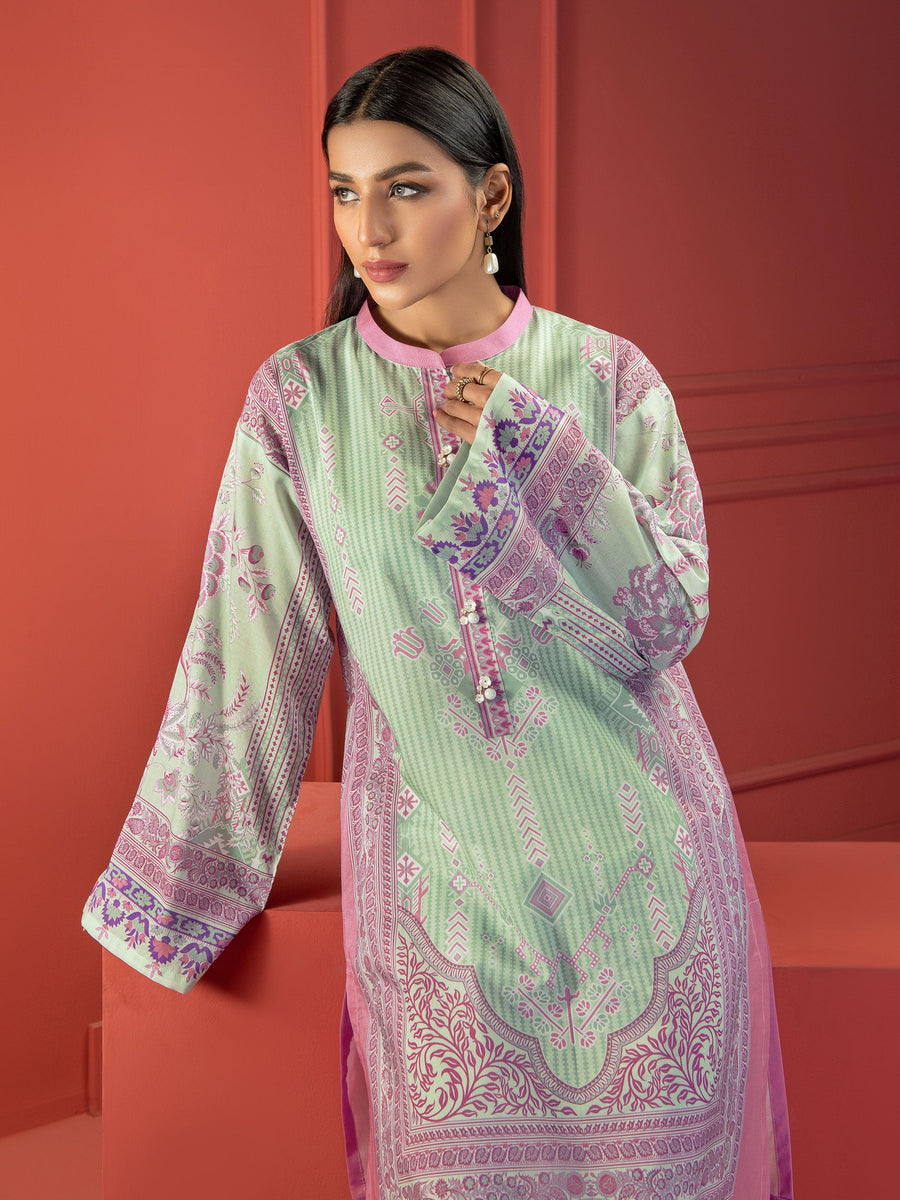 LimeLight Summer Unstitched Printed Lawn 1 Piece Shirt U2524 Mint