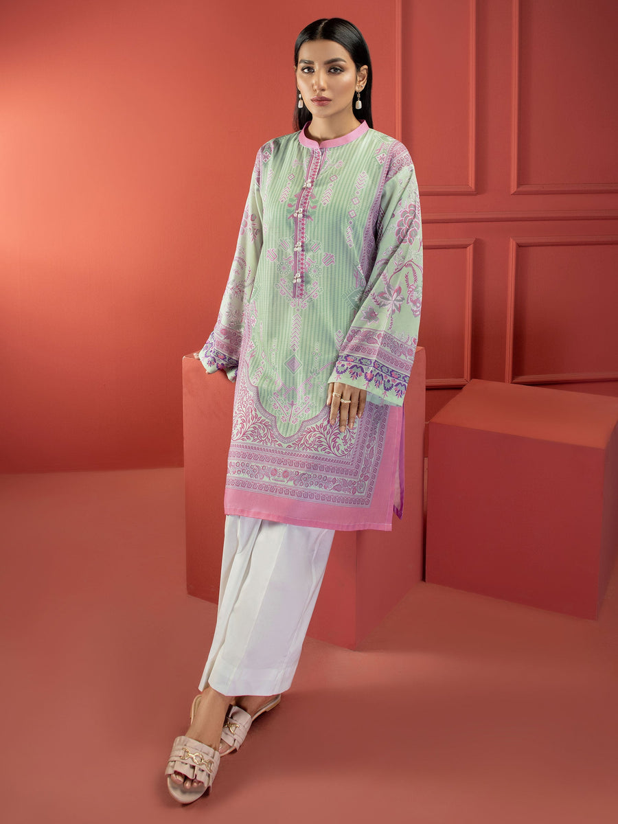 LimeLight Summer Unstitched Printed Lawn 1 Piece Shirt U2524 Mint