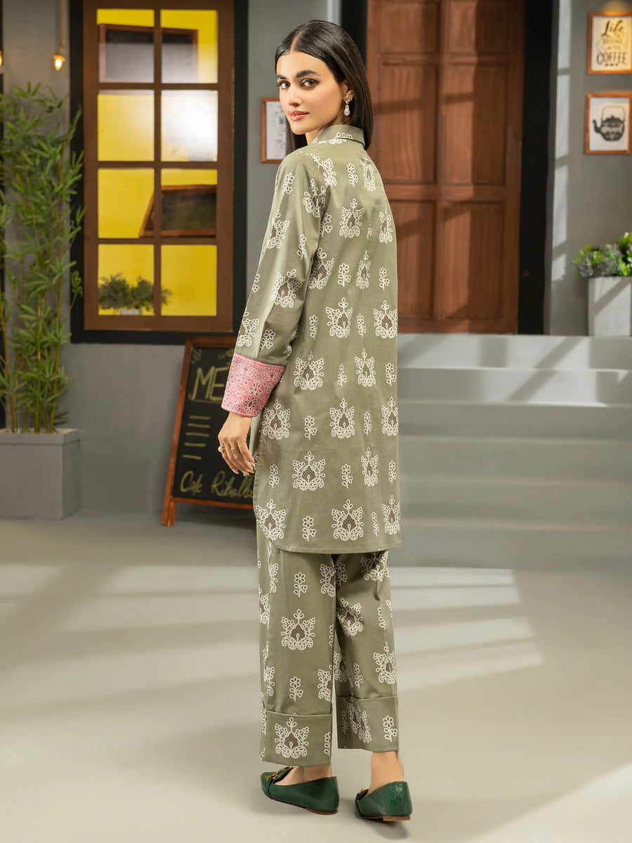 LimeLight Winter Unstitched Printed Cotton 1Pc Shirt U2529 Grey