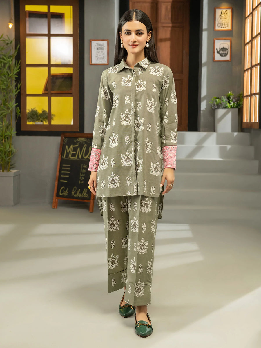 LimeLight Winter Unstitched Printed Cotton 1Pc Shirt U2529 Grey