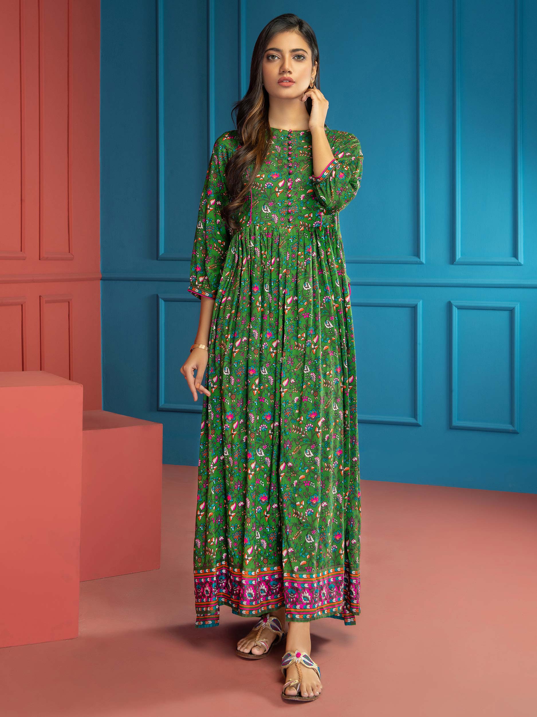 LimeLight Summer Unstitched Printed Lawn 1 Piece Shirt U2539 Green LimeLight Summer Unstitched Printed Lawn 1 Piece Shirt U2539 Green