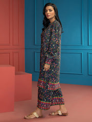 LimeLight Summer Unstitched Printed Lawn 1 Piece Shirt U2539 Navy Blue