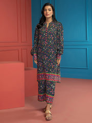 LimeLight Summer Unstitched Printed Lawn 1 Piece Shirt U2539 Navy Blue