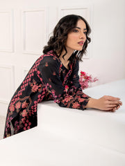 LimeLight Summer Unstitched Printed Lawn 1 Piece Shirt U2548 Black