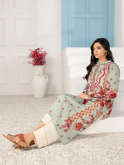 LimeLight Summer Unstitched Printed Lawn 1 Piece Shirt U2548 Ice Blue
