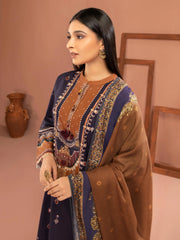 LimeLight Winter Unstitched Printed Khaddar 2Pc Suit U2554 Purple