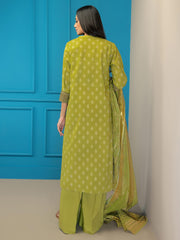 LimeLight Summer Unstitched Printed Lawn 2 Piece Suit U2556 Olive Green