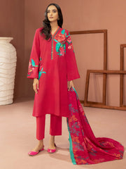 LimeLight Winter Unstitched Printed Khaddar 2Pc Suit U2576 Pink