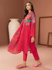 LimeLight Winter Unstitched Printed Khaddar 2Pc Suit U2576 Pink