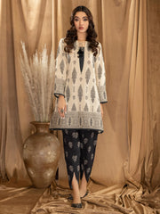 LimeLight Winter Unstitched Printed Khaddar 2Pc Suit U2595 Black