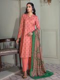 LimeLight Winter Unstitched Printed Khaddar 3Pc Suit U2601 Tea Pink