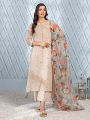 LimeLight Vol-02 Summer Unstitched Printed Lawn 3 Piece Suit U2624 Beige