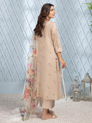 LimeLight Vol-02 Summer Unstitched Printed Lawn 3 Piece Suit U2624 Beige