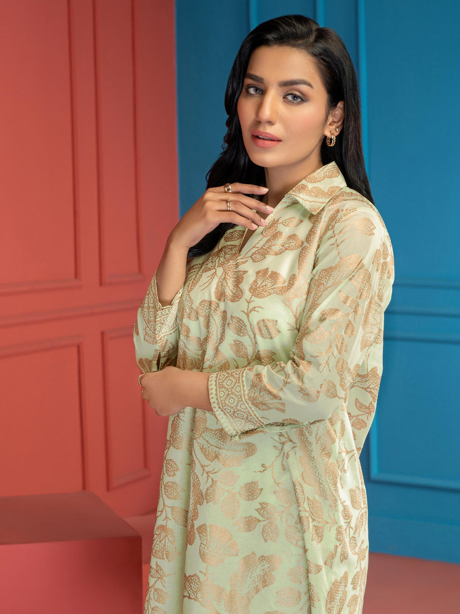LimeLight Summer Unstitched Printed Lawn 1 Piece Shirt U2764 Mint