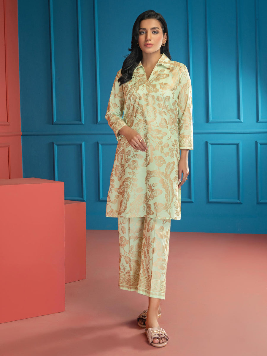 LimeLight Summer Unstitched Printed Lawn 1 Piece Shirt U2764 Mint