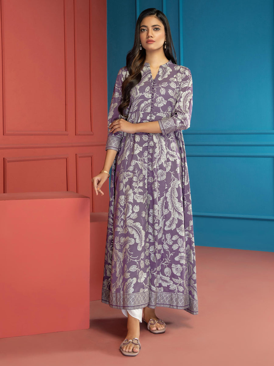 LimeLight Summer Unstitched Printed Lawn 1 Piece Shirt U2764 Purple