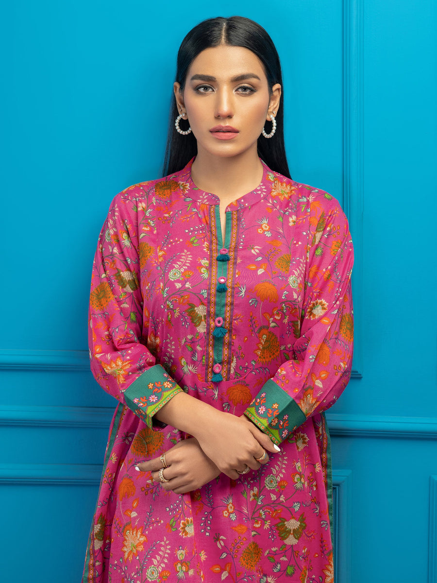 LimeLight Summer Unstitched Printed Lawn 1 Piece Shirt U2833 Pink