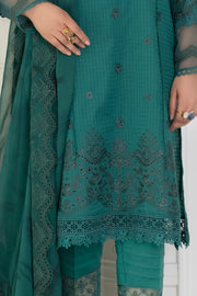 IZNIK Exclusive Embroidered Luxury Lawn Unstitched 3Pc Suit - GREEN CRAYOLA