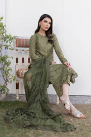 IZNIK Exclusive Embroidered Luxury Lawn Unstitched 3Pc Suit - HONEYDEW