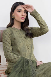 IZNIK Exclusive Embroidered Luxury Lawn Unstitched 3Pc Suit - HONEYDEW