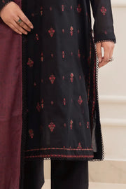 IZNIK Exclusive Embroidered Luxury Lawn Unstitched 3Pc Suit - SOOT
