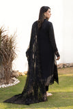 IZNIK Exclusive Embroidered Luxury Lawn Unstitched 3Pc Suit - EBONY BLACK