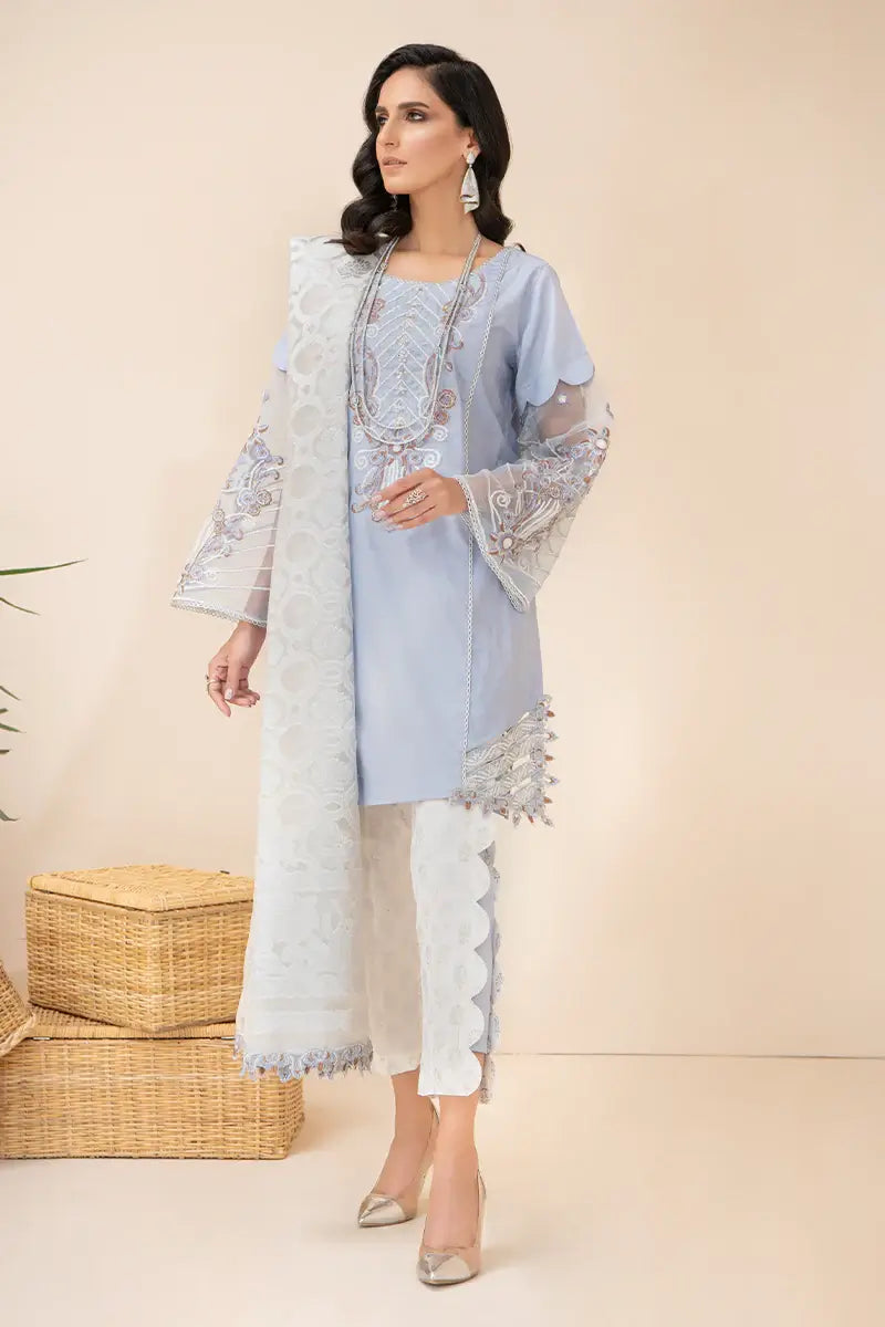 Maria Osama Khan L'Amour Basic Pret 3Pc Satin Suit - UNS