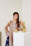 Surmai Festive Story Premium Luxury Pret Embroidered Organza 3PC Suit - Lilac