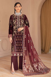 Ramsha Velvet Collection Vol-05 Unstitched Embroidered 3Pc Suit V-503
