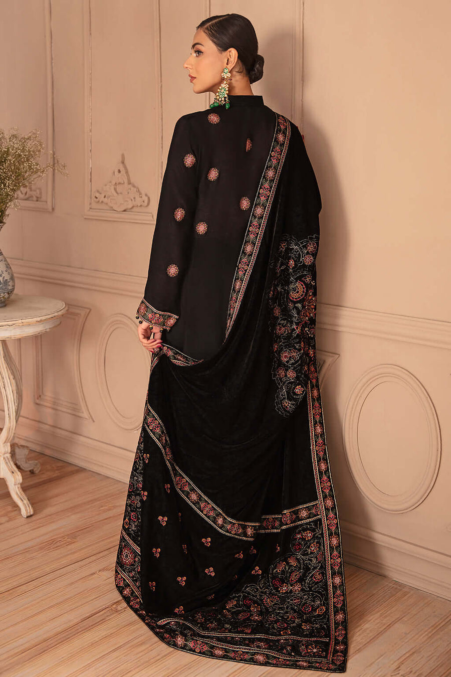 Ramsha Velvet Collection Vol-05 Unstitched Embroidered 3Pc Suit V-504
