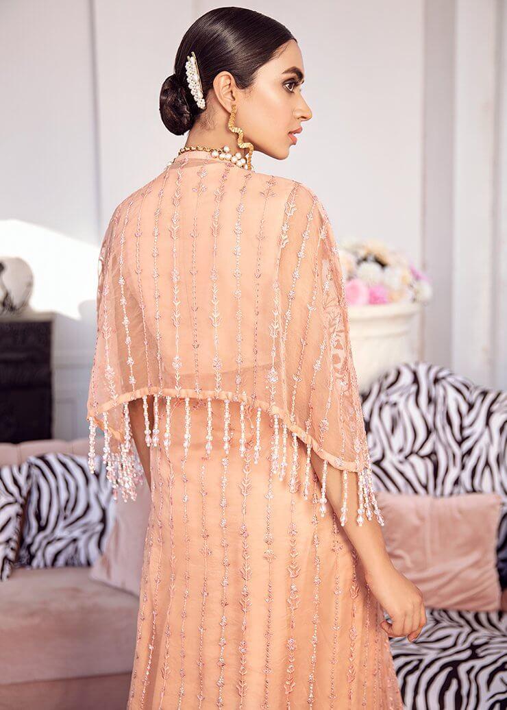 Afrozeh La Fuchsia Luxury Chiffon Unstitched 3 Piece Suit D-09 Viva Glam - FaisalFabrics.pk