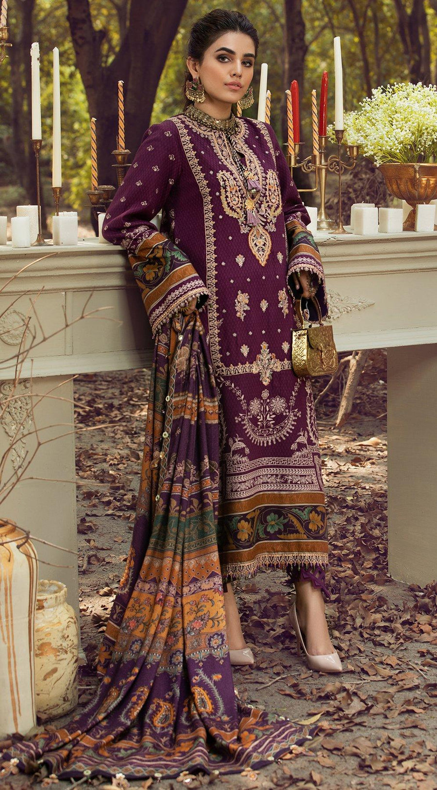 ANAYA By Kiran Chaudhry VIVA Winter '21 3pc Suit VLM21-04 MAHTAB - FaisalFabrics.pk