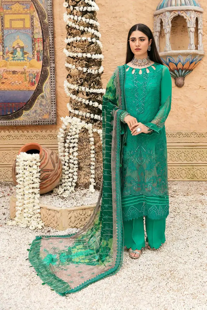 Charizma Vasl Unstitched Embroidered Chiffon 3Pc Suit VSL22-13