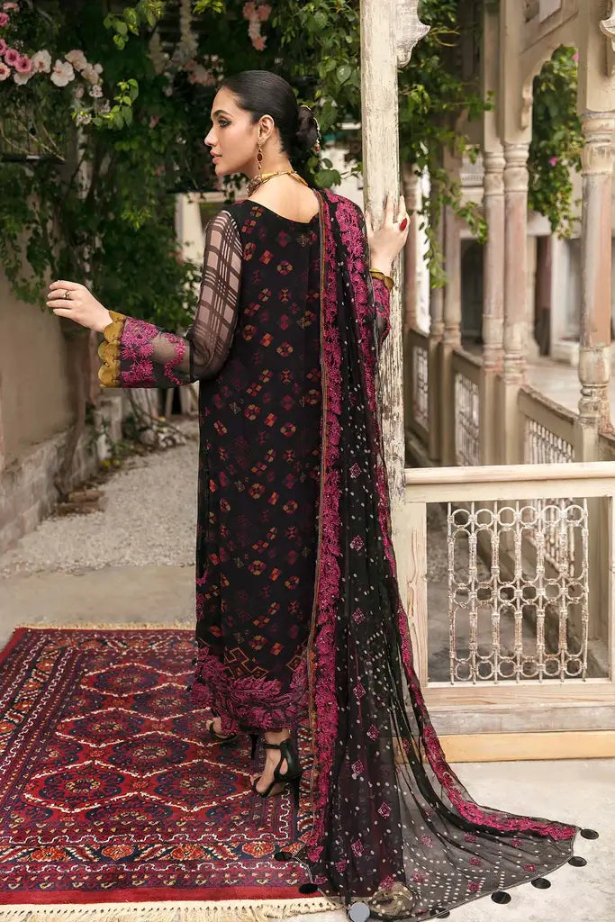 Charizma Vasl Unstitched Embroidered Chiffon 3Pc Suit VSL22-16
