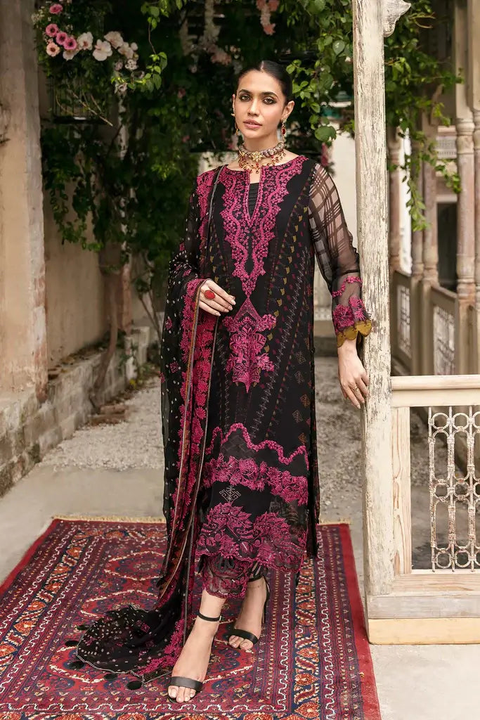 Charizma Vasl Unstitched Embroidered Chiffon 3Pc Suit VSL22-16