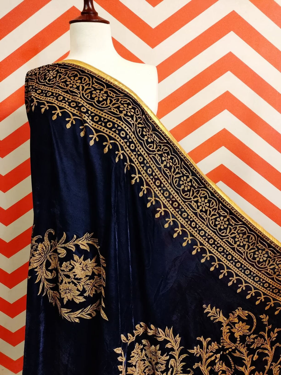Premium Pearl Print Velvet Shawl For Women's VS21-05 - FaisalFabrics.pk