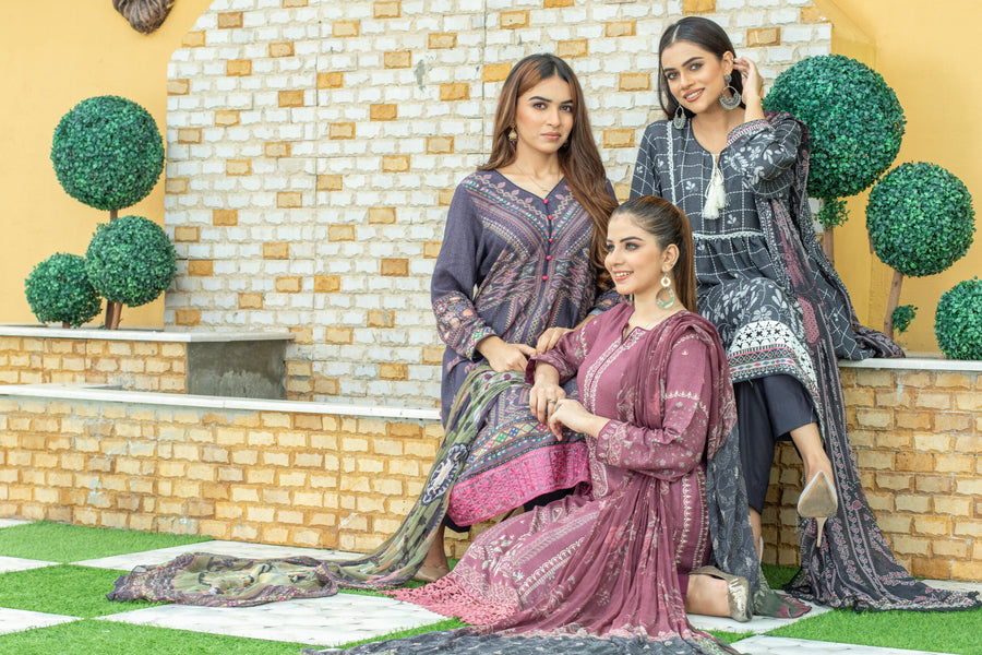 Saheliyan by Labisa Unstitched Printed Karandi 3Pc Suit W-37