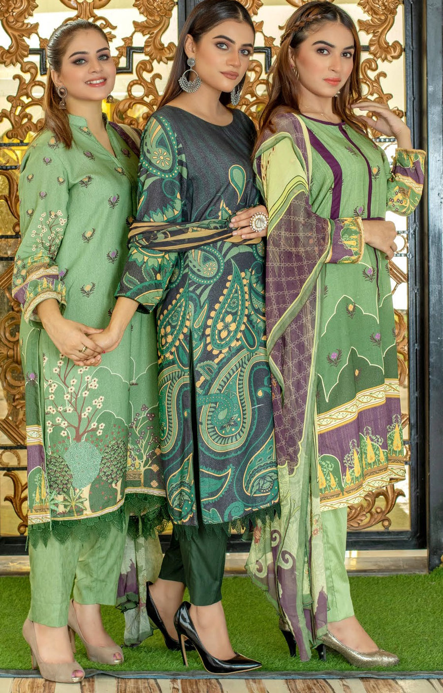 Saheliyan by Labisa Unstitched Printed Karandi 3Pc Suit W-38