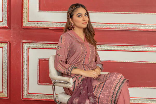 Saheliyan by Labisa Unstitched Printed Karandi 3Pc Suit W-39