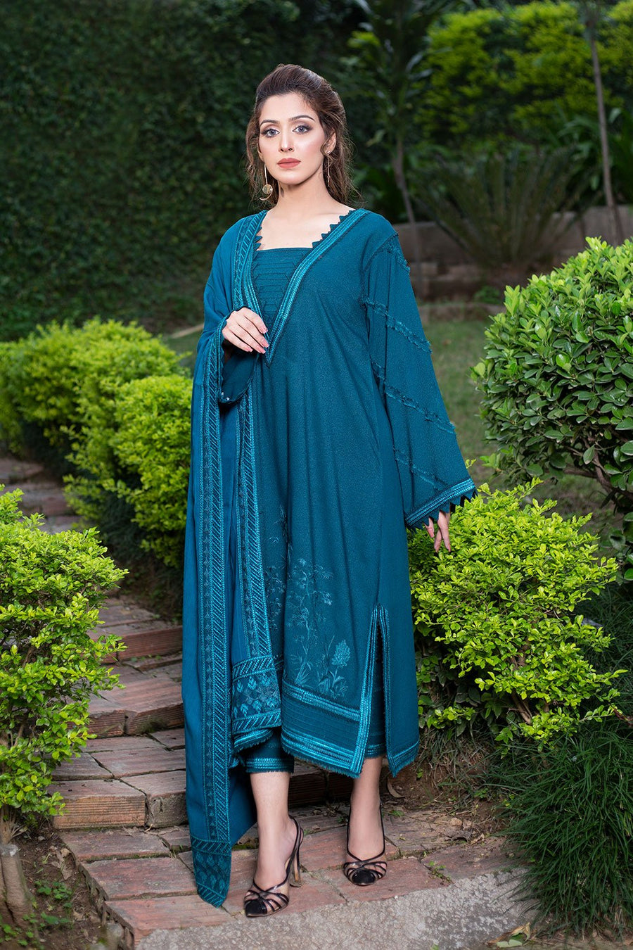 LYLA Winter 2021 Unstitched Embroidered Karandi 3 Piece Suit D-01 - FaisalFabrics.pk
