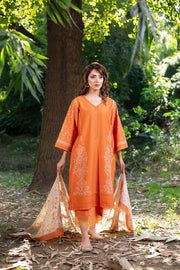 LYLA Winter 2021 Unstitched Embroidered Karandi 3 Piece Suit D-02 - FaisalFabrics.pk
