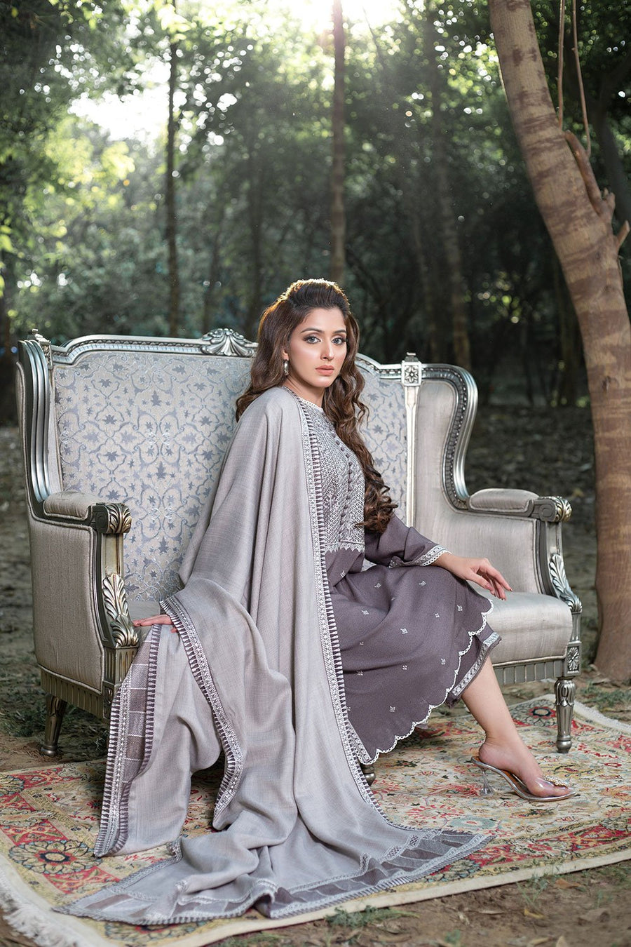 LYLA Winter 2021 Unstitched Embroidered Karandi 3 Piece Suit D-06 - FaisalFabrics.pk