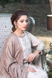 LYLA Winter 2021 Unstitched Embroidered Karandi 3 Piece Suit D-07 - FaisalFabrics.pk