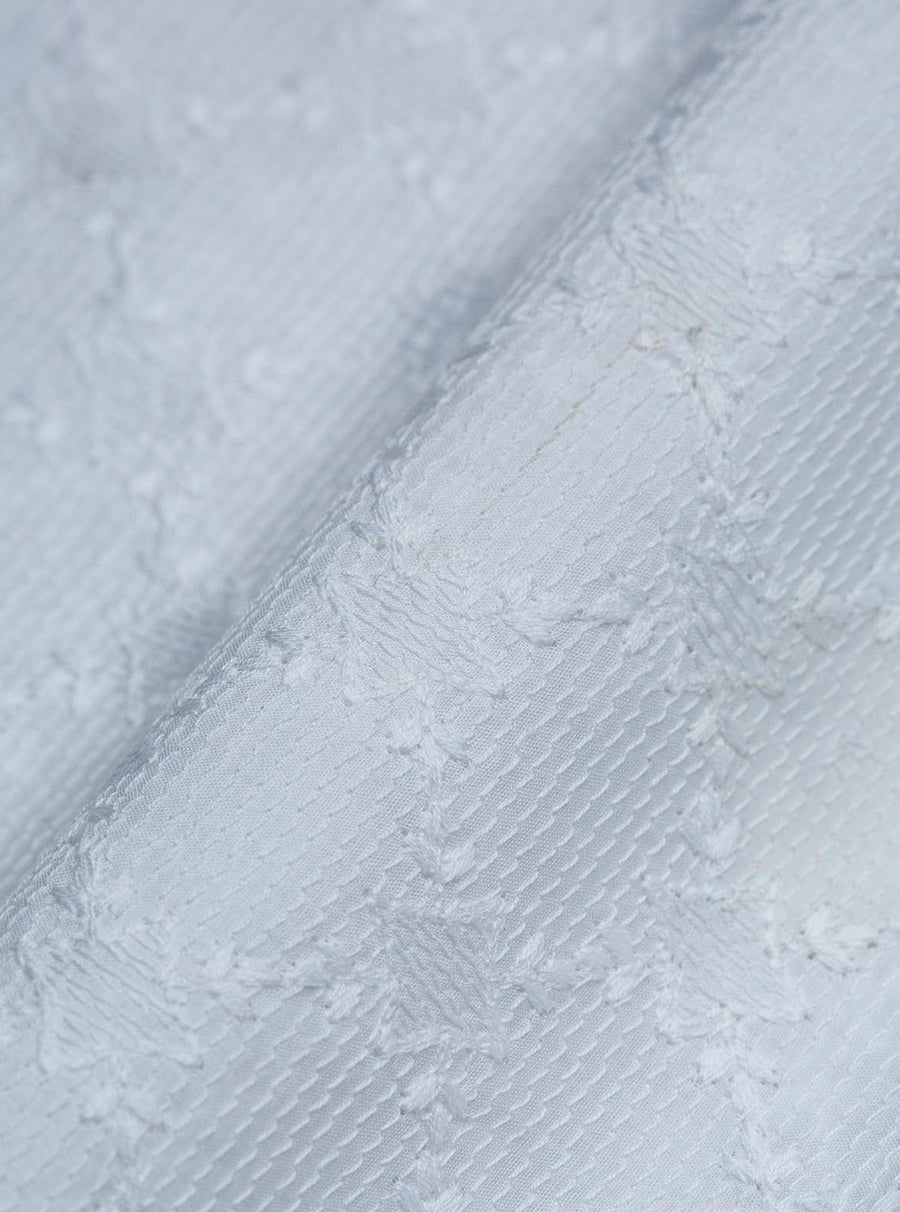 Bareeze Man Fully Embroidered Unstitched Fabric for Summer - White