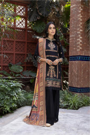 ZOYA by LALA Embroidered Woolen Unstitched 3Pc Suit D-02 WOODNOTE